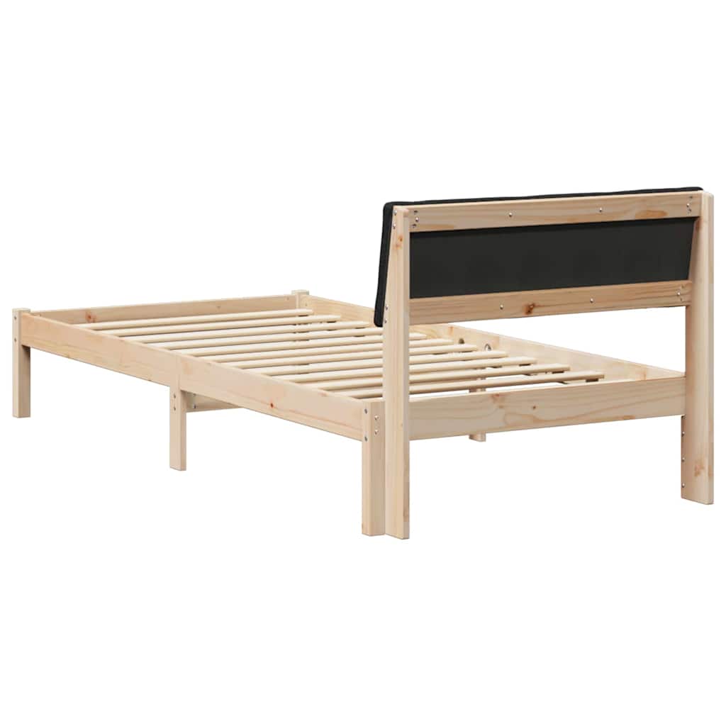 Struttura del Letto con testiera Marrone e nero 90 x 190 cm | homemem39