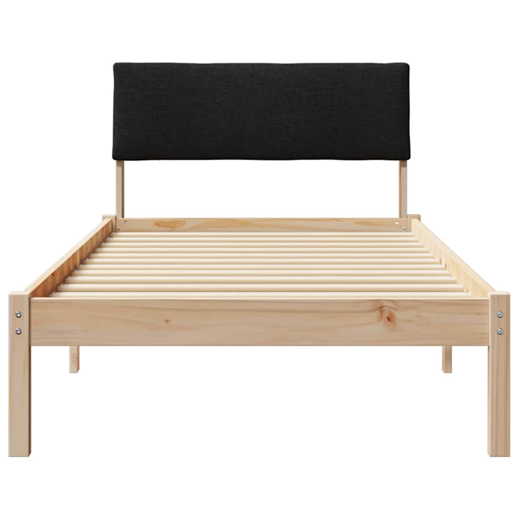 Struttura del Letto con testiera Marrone e nero 90 x 190 cm | homemem39