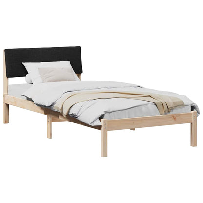 Struttura del Letto con testiera Marrone e nero 90 x 190 cm | homemem39