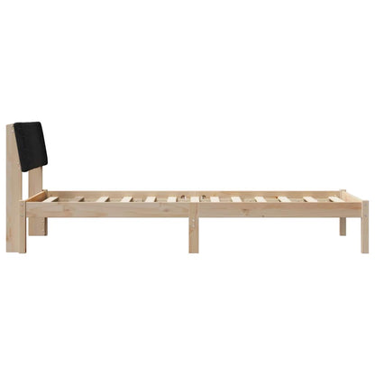 Struttura del Letto con testiera Marrone e nero 90 x 190 cm | homemem39