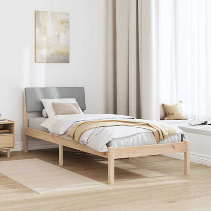 Struttura del Letto Marrone e grigio chiaro 75 x 190 cm | homemem39