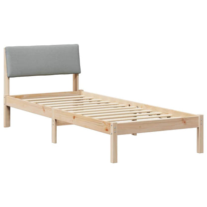 Struttura del Letto Marrone e grigio chiaro 75 x 190 cm | homemem39