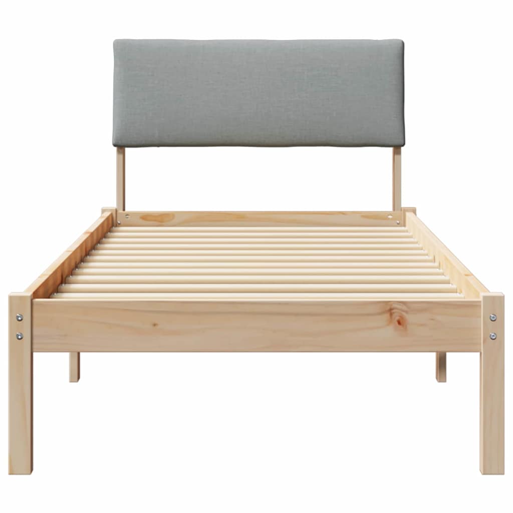Struttura del Letto Marrone e grigio chiaro 75 x 190 cm | homemem39