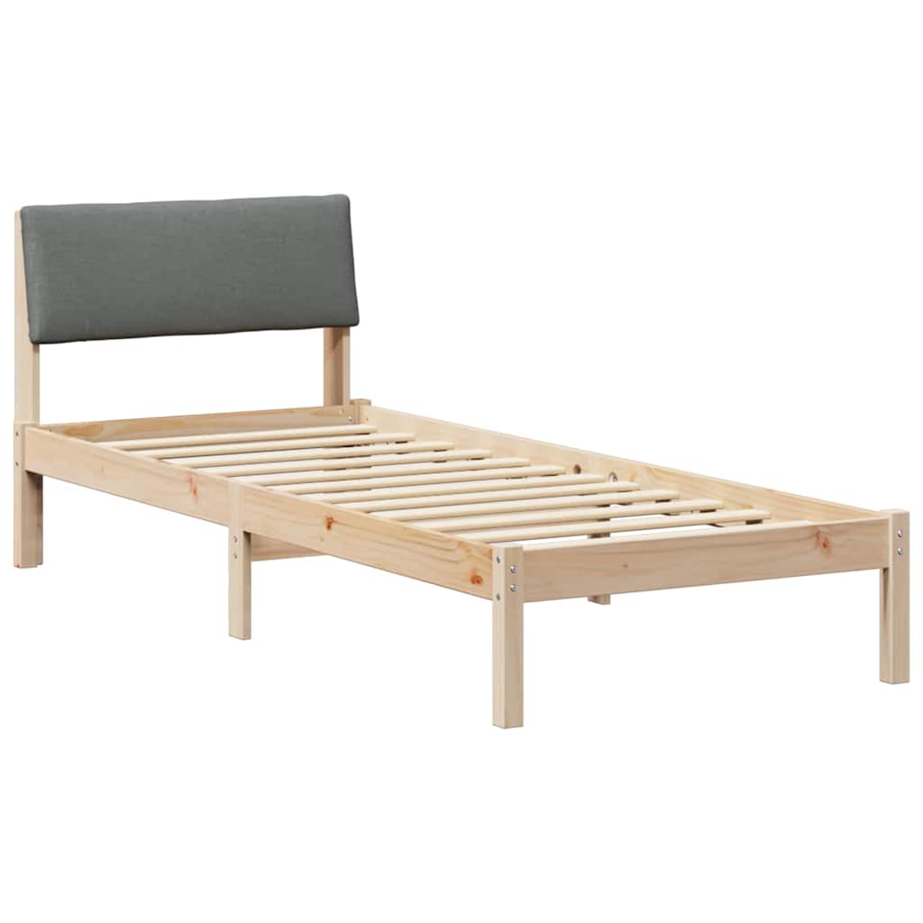 Struttura del Letto marrone e grigio scuro 75 x 190 cm | homemem39