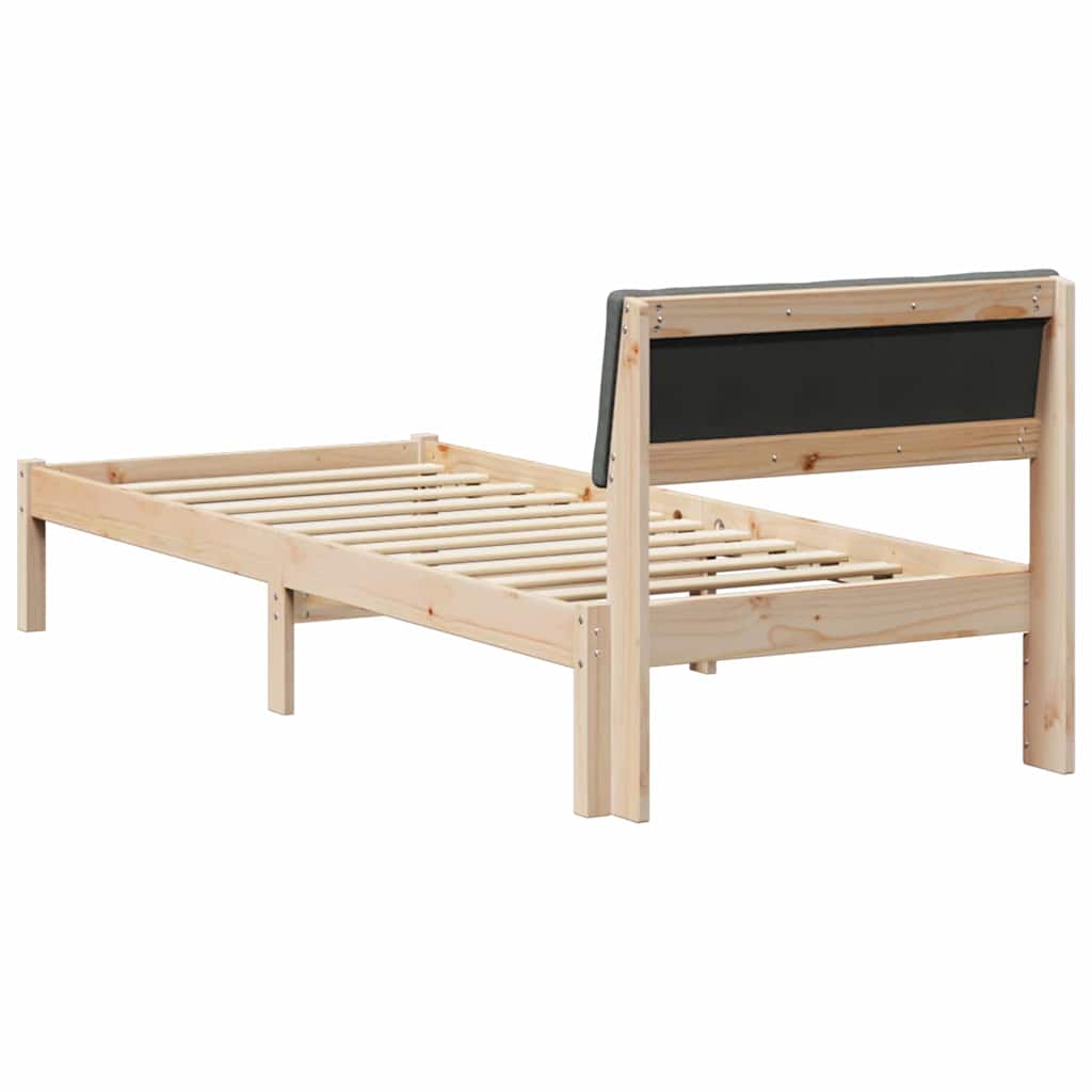 Struttura del Letto marrone e grigio scuro 75 x 190 cm | homemem39