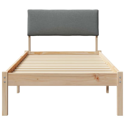 Struttura del Letto marrone e grigio scuro 75 x 190 cm | homemem39