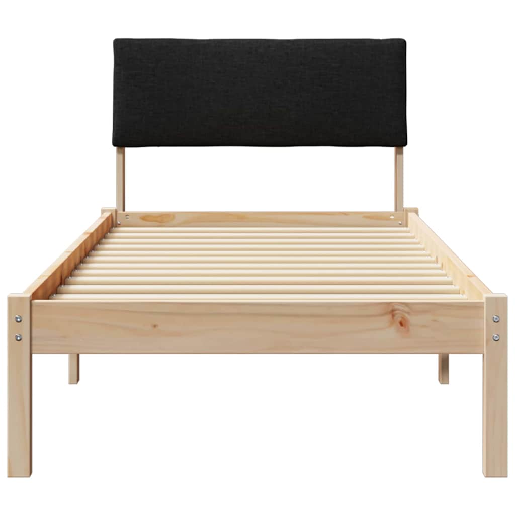 Struttura del Letto con testiera Marrone e nero 75 x 190 cm | homemem39
