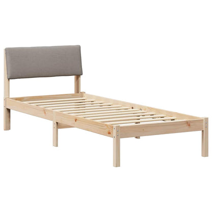 Struttura del Letto con testiera Marrone e taupe 75 x 190 cm | homemem39