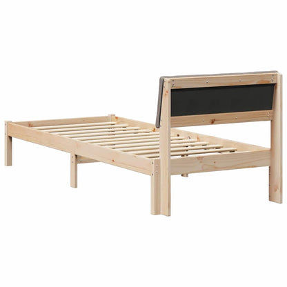 Struttura del Letto con testiera Marrone e taupe 75 x 190 cm | homemem39