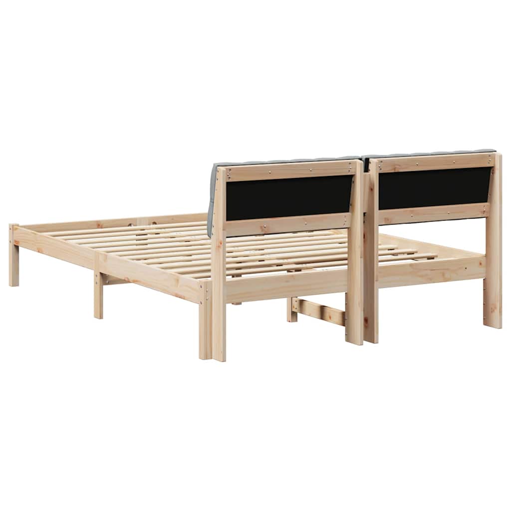 Struttura del Letto Marrone e grigio chiaro 160 x 200 cm | homemem39