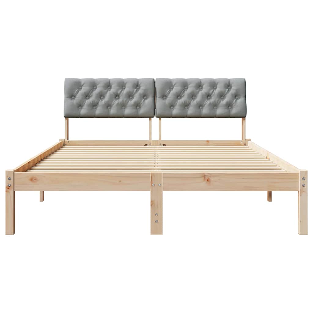 Struttura del Letto Marrone e grigio chiaro 160 x 200 cm | homemem39