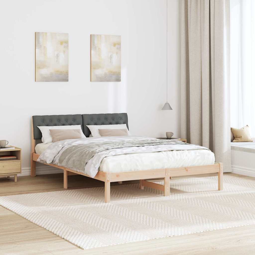 Struttura del Letto marrone e grigio scuro 160 x 200 cm | homemem39