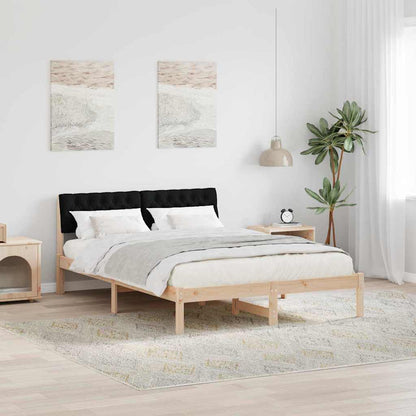 Struttura del Letto con testiera Marrone e nero 160 x 200 cm | homemem39