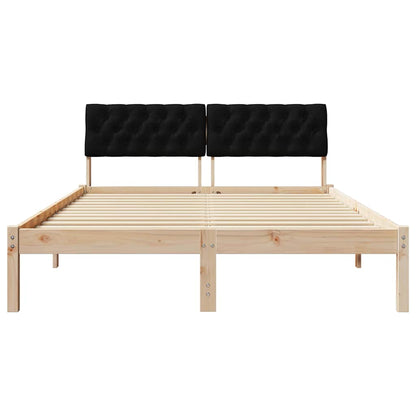 Struttura del Letto con testiera Marrone e nero 160 x 200 cm | homemem39