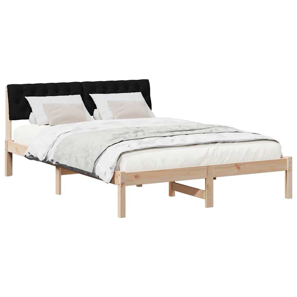Struttura del Letto con testiera Marrone e nero 160 x 200 cm | homemem39
