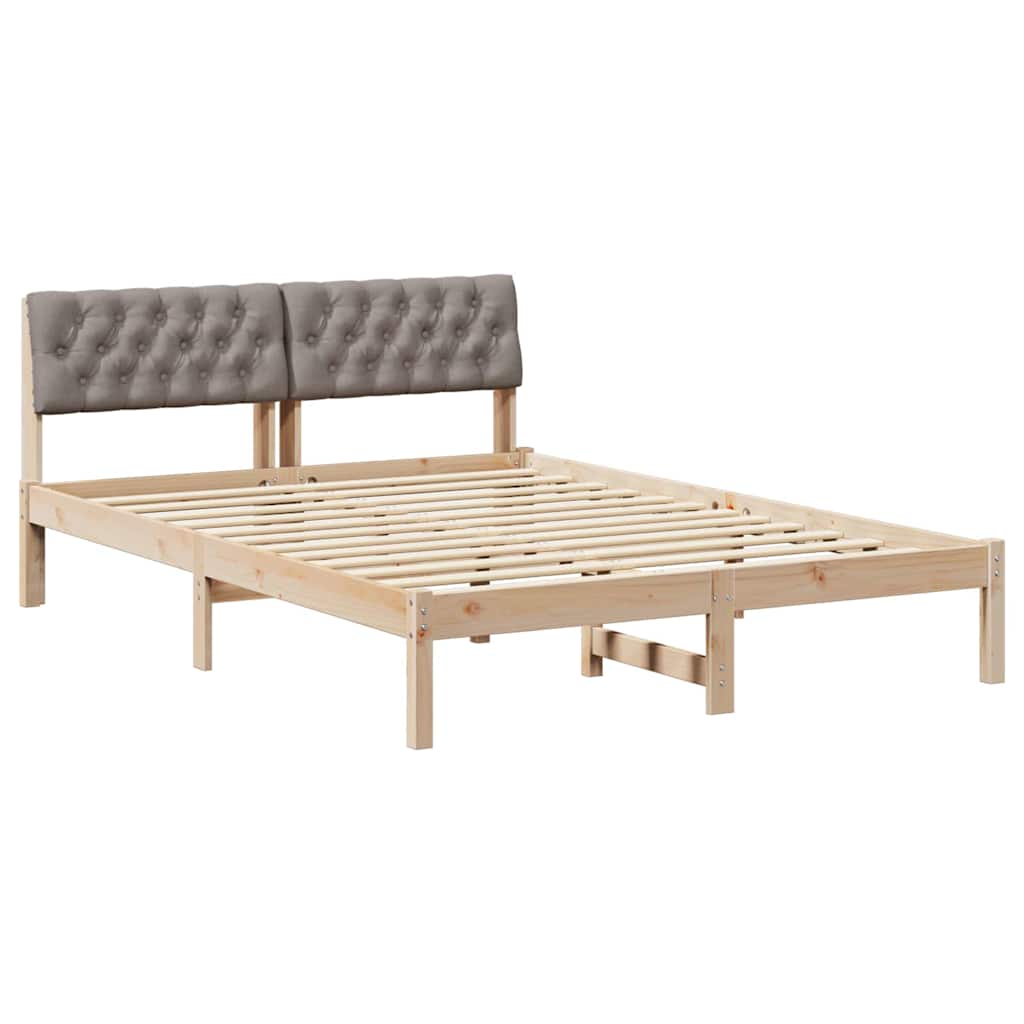 Struttura del Letto con testiera Marrone e taupe 160 x 200 cm | homemem39