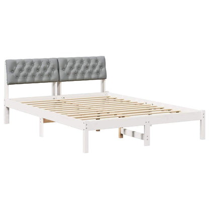 Struttura del Letto Bianco e grigio chiaro 160 x 200 cm | homemem39