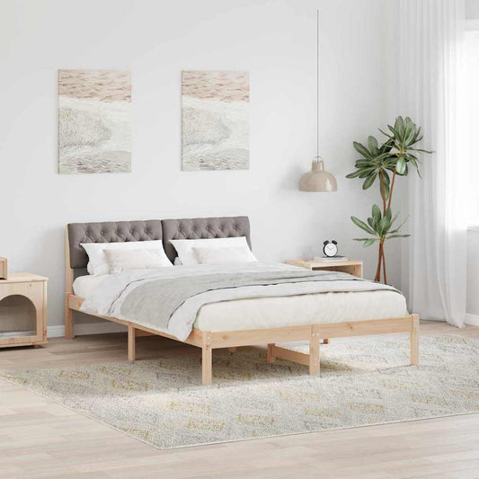 Struttura del Letto con testiera Marrone e taupe 150 x 200 cm | homemem39