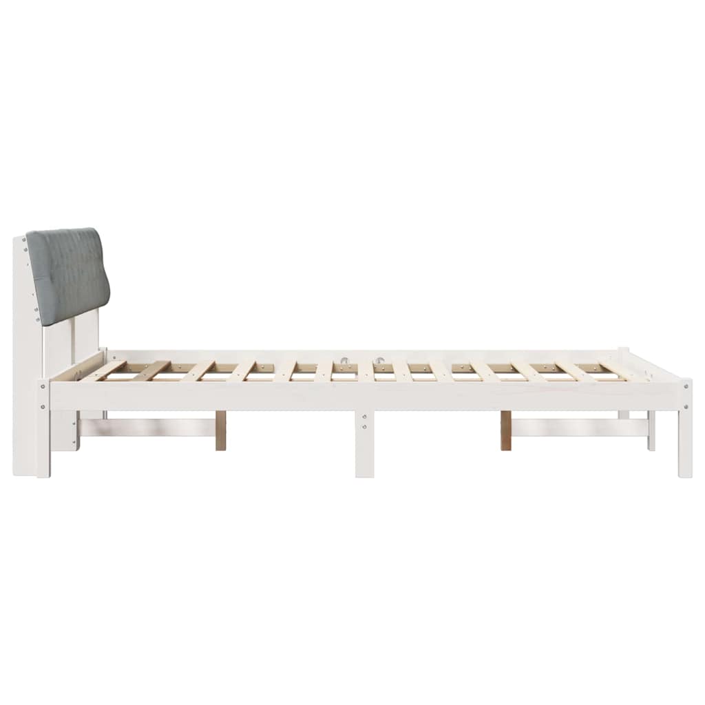 Struttura del Letto Bianco e grigio chiaro 150 x 200 cm | homemem39