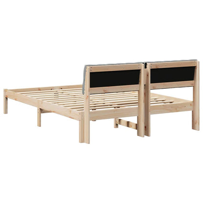 Struttura del Letto Marrone e grigio chiaro 140 x 200 cm | homemem39