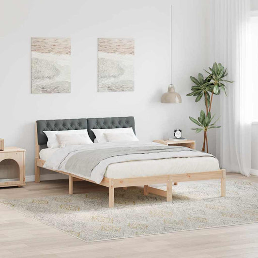 Struttura del Letto marrone e grigio scuro 140 x 200 cm | homemem39