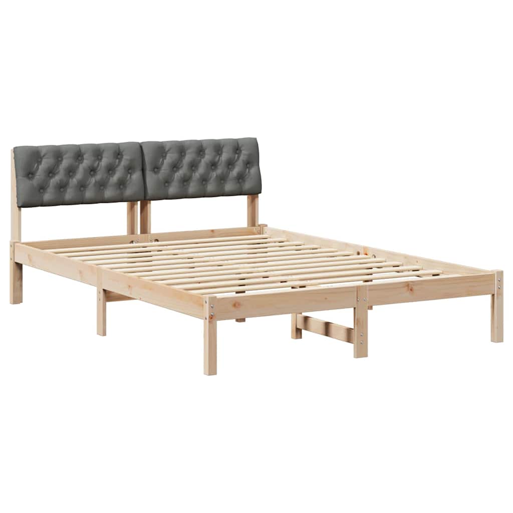 Struttura del Letto marrone e grigio scuro 140 x 200 cm | homemem39
