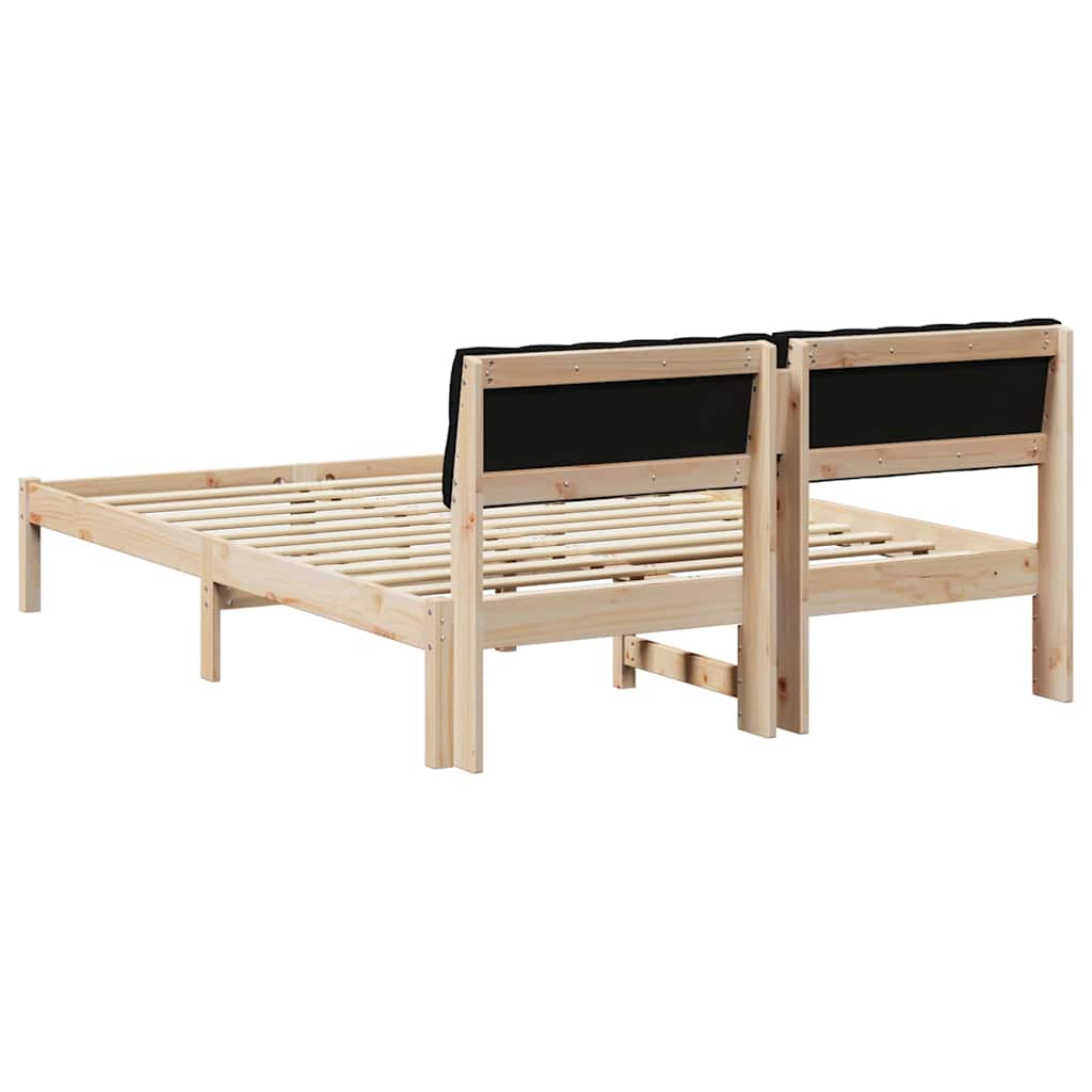 Struttura del Letto con testiera Marrone e nero 140 x 200 cm | homemem39