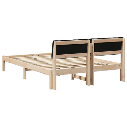 Struttura del Letto con testiera Marrone e nero 140 x 200 cm | homemem39