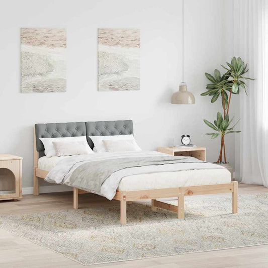 Struttura del Letto Marrone e grigio chiaro 120 x 200 cm | homemem39