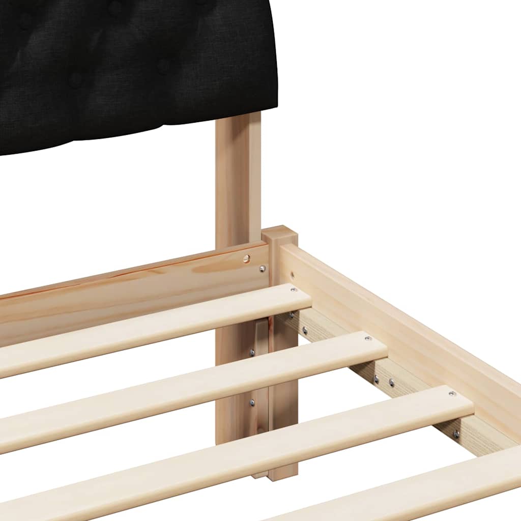 Struttura del Letto con testiera Marrone e nero 120 x 200 cm | homemem39