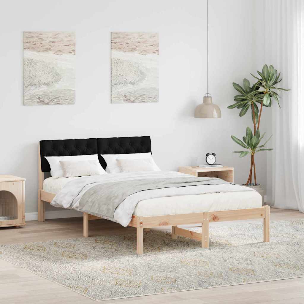 Struttura del Letto con testiera Marrone e nero 120 x 200 cm | homemem39