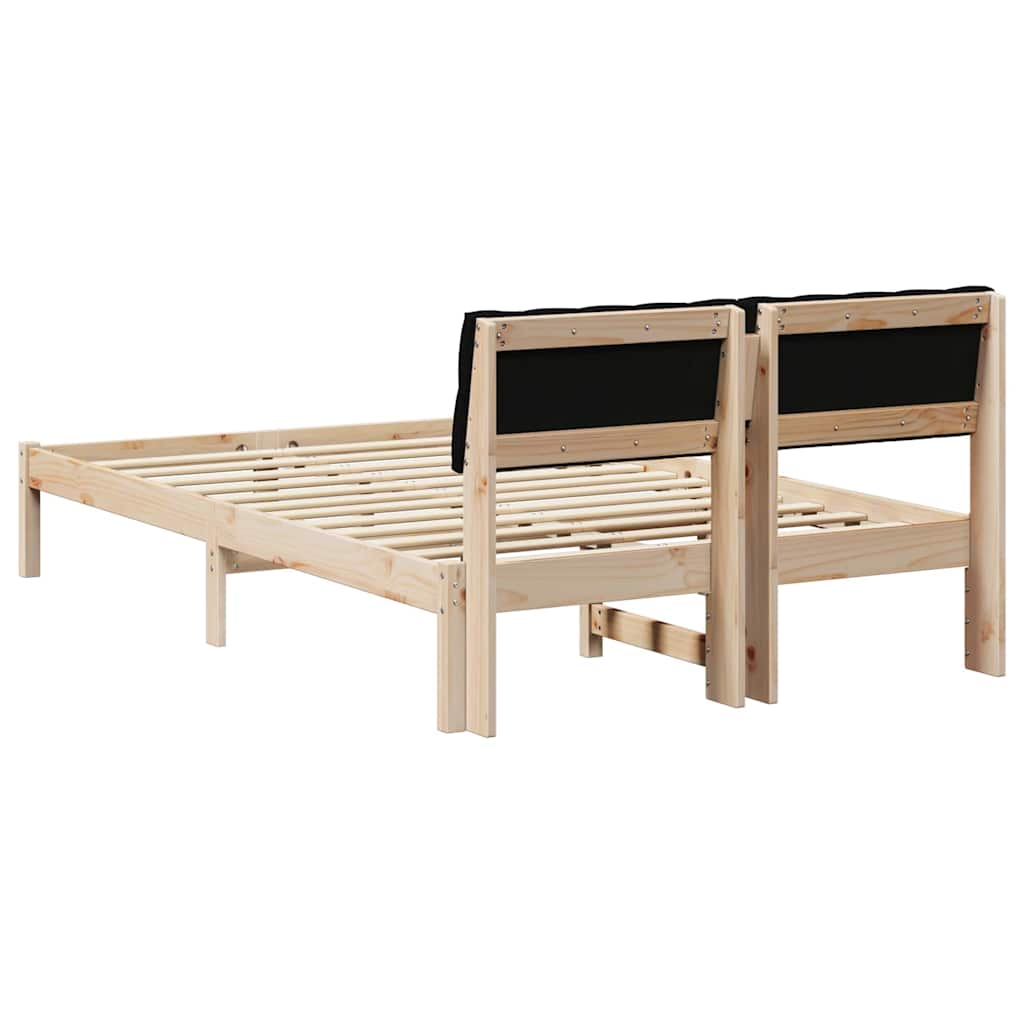 Struttura del Letto con testiera Marrone e nero 120 x 200 cm | homemem39