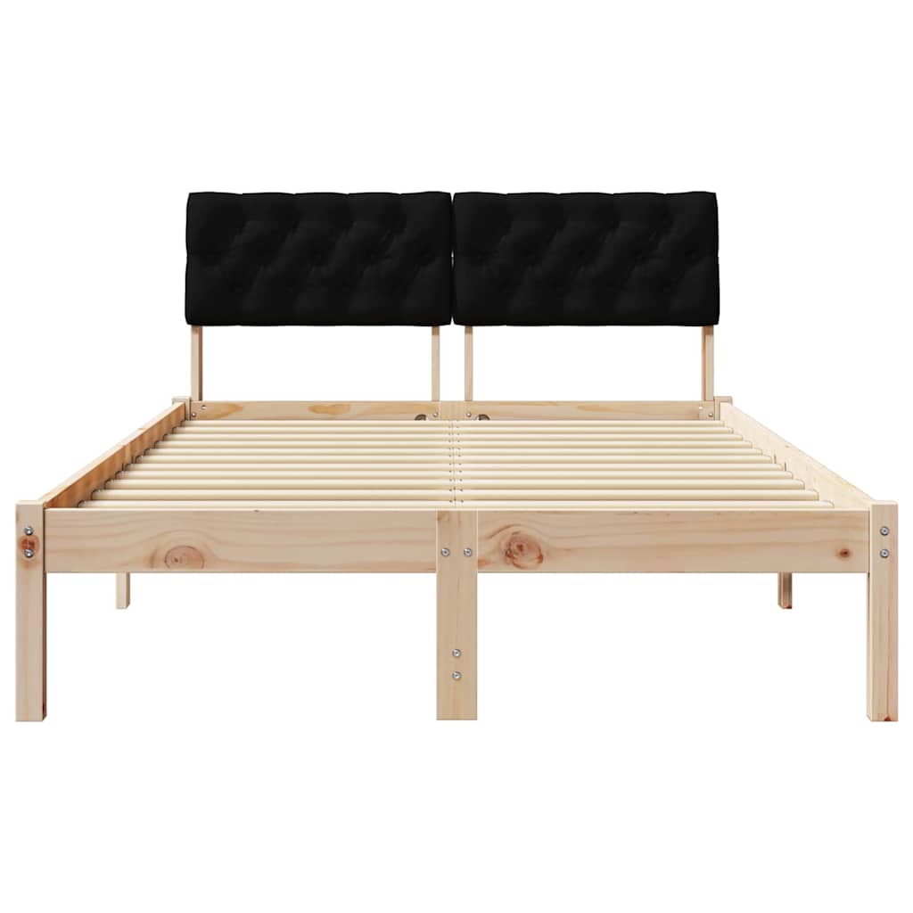 Struttura del Letto con testiera Marrone e nero 120 x 200 cm | homemem39