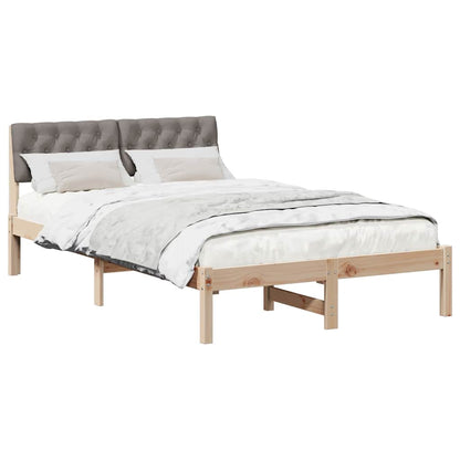 Struttura del Letto con testiera Marrone e taupe 120 x 200 cm | homemem39
