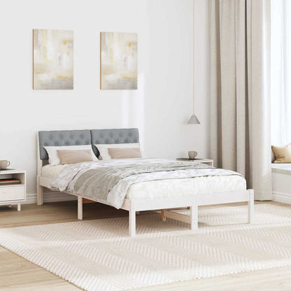 Struttura del Letto Bianco e grigio chiaro 120 x 200 cm | homemem39
