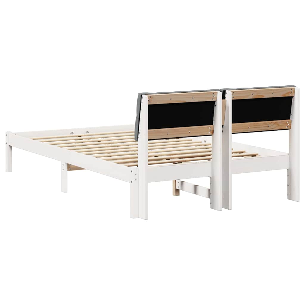 Struttura del Letto Bianco e grigio chiaro 120 x 200 cm | homemem39