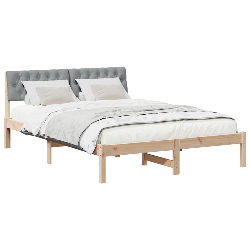 Struttura del Letto Marrone e grigio chiaro 140 x 190 cm | homemem39