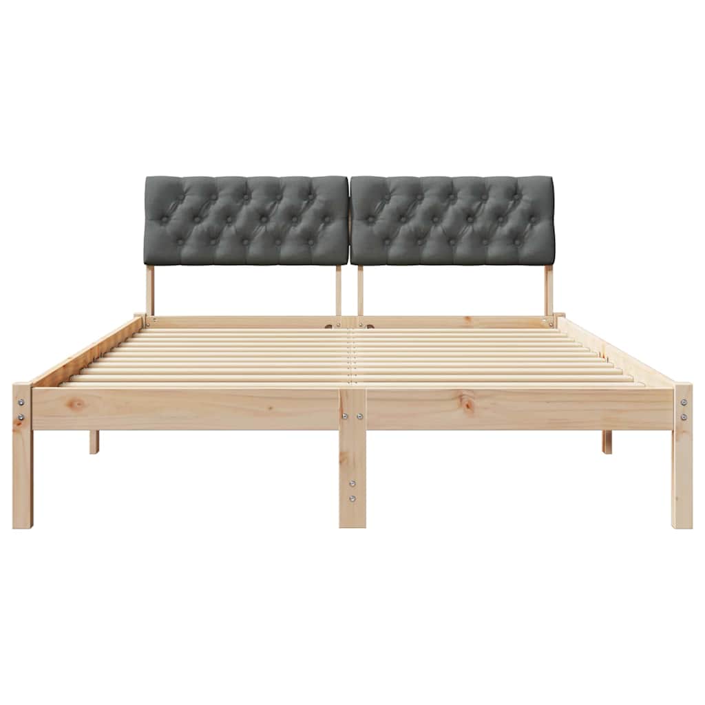 Struttura del Letto marrone e grigio scuro 140 x 190 cm | homemem39