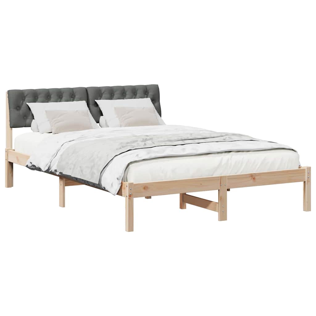 Struttura del Letto marrone e grigio scuro 140 x 190 cm | homemem39