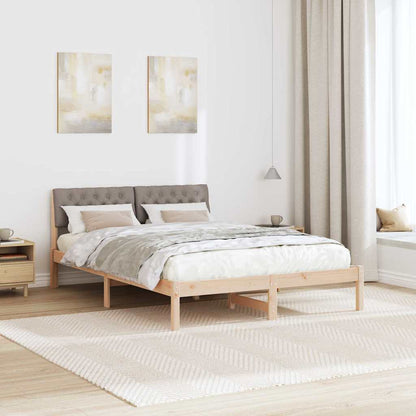 Struttura del Letto con testiera Marrone e taupe 140 x 190 cm | homemem39