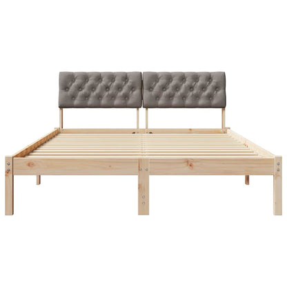 Struttura del Letto con testiera Marrone e taupe 140 x 190 cm | homemem39