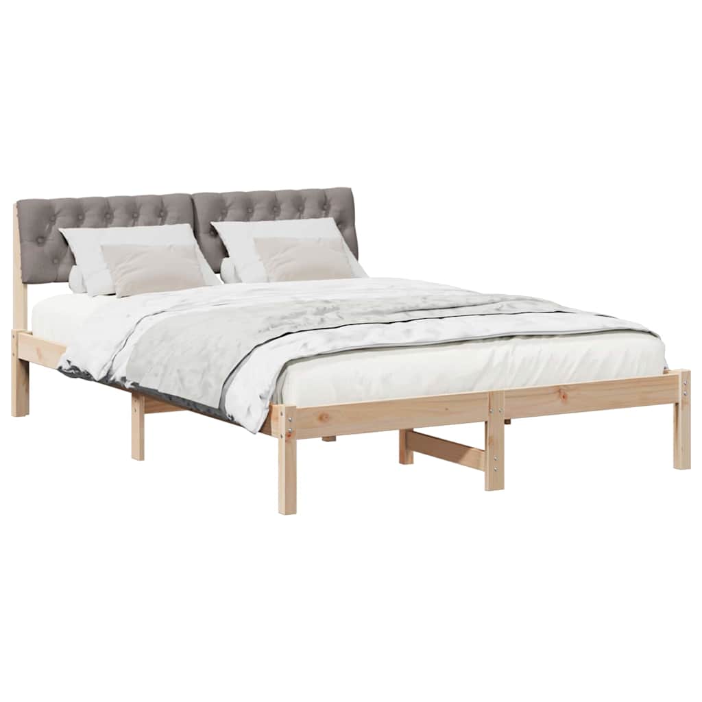 Struttura del Letto con testiera Marrone e taupe 135 x 190 cm | homemem39