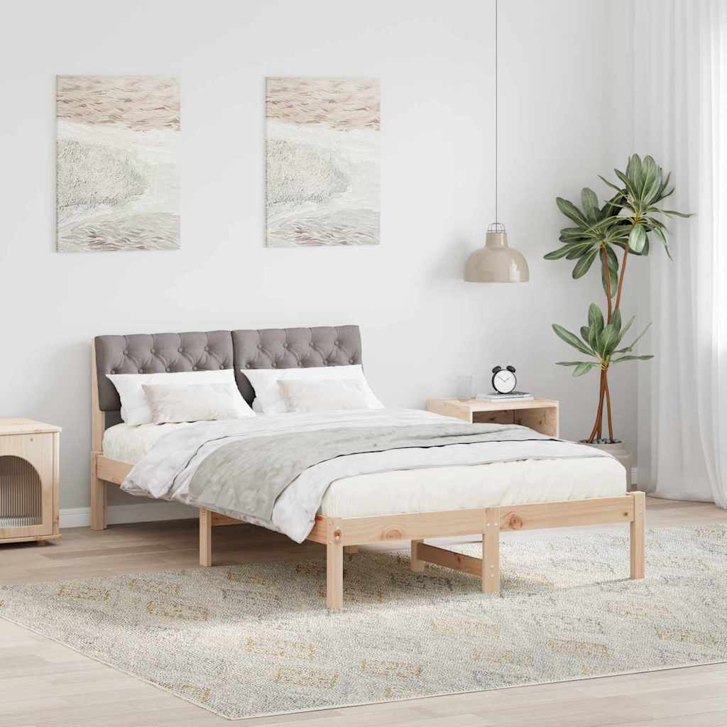 Struttura del Letto con testiera Marrone e taupe 120 x 190 cm | homemem39