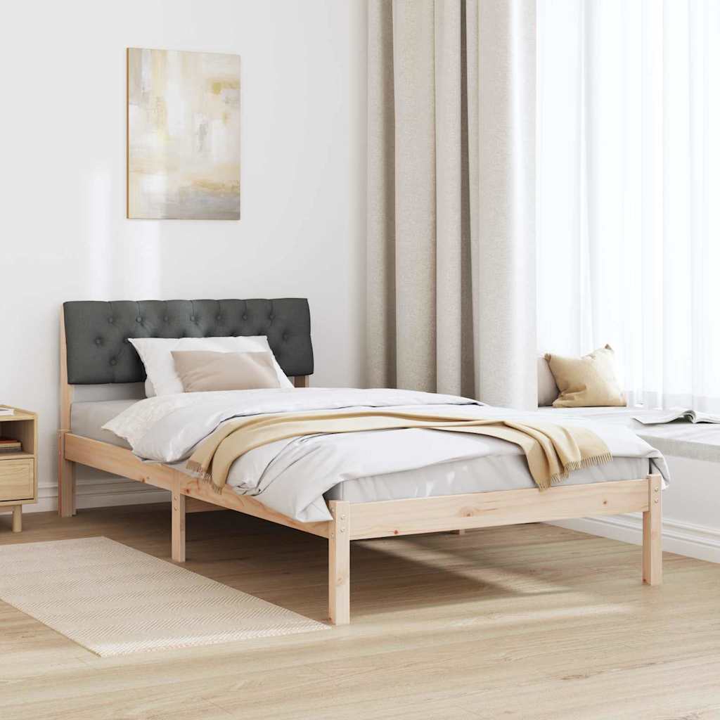 Struttura del Letto marrone e grigio scuro 100 x 200 cm | homemem39