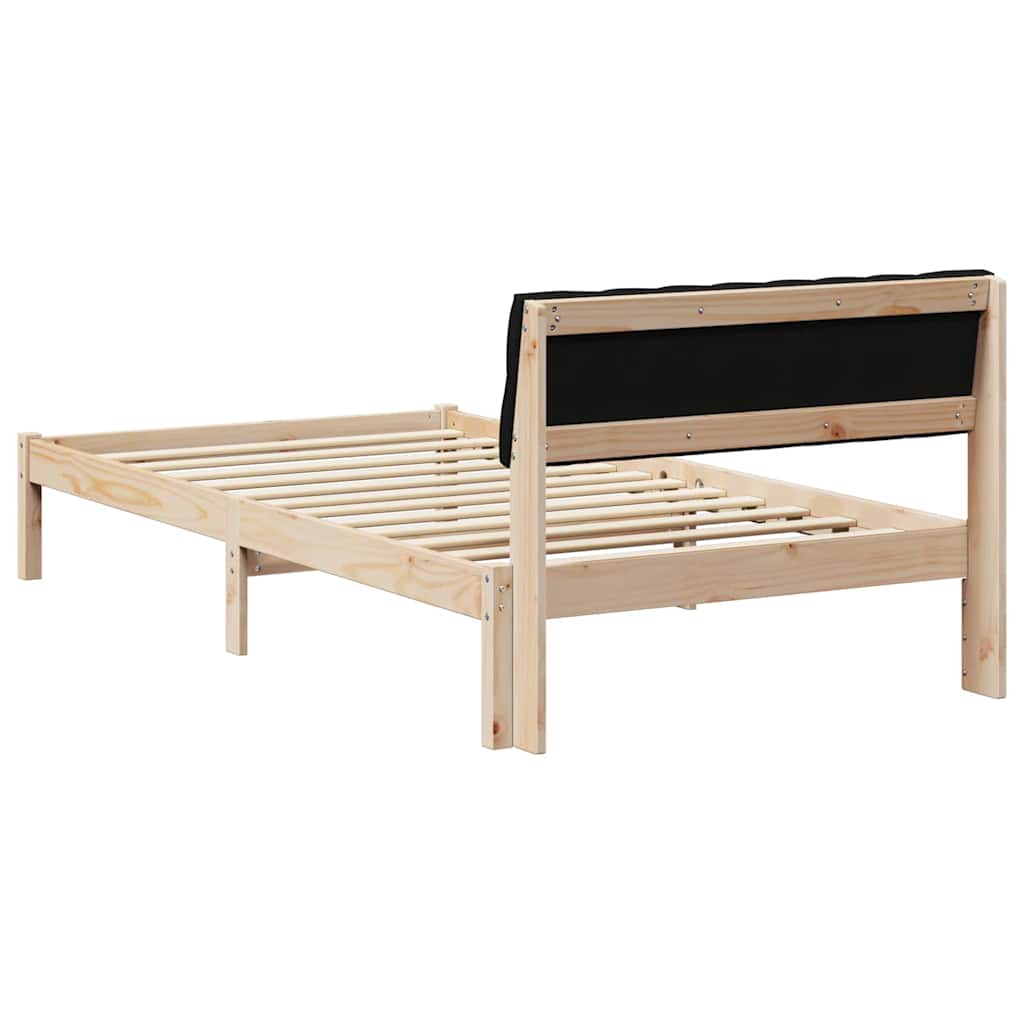 Struttura del Letto con testiera Marrone e nero 100 x 200 cm | homemem39