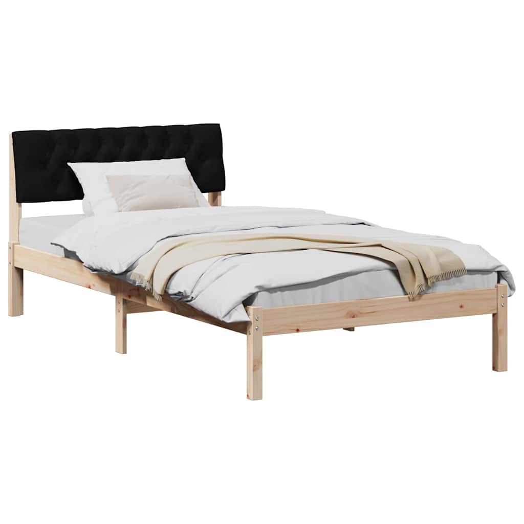 Struttura del Letto con testiera Marrone e nero 100 x 200 cm | homemem39