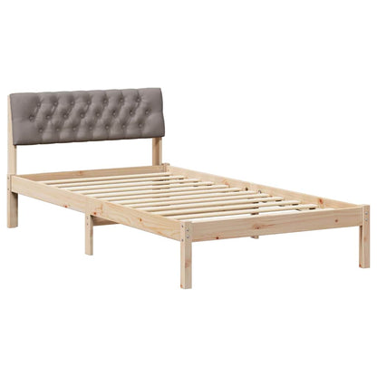 Struttura del Letto con testiera Marrone e taupe 100 x 200 cm | homemem39