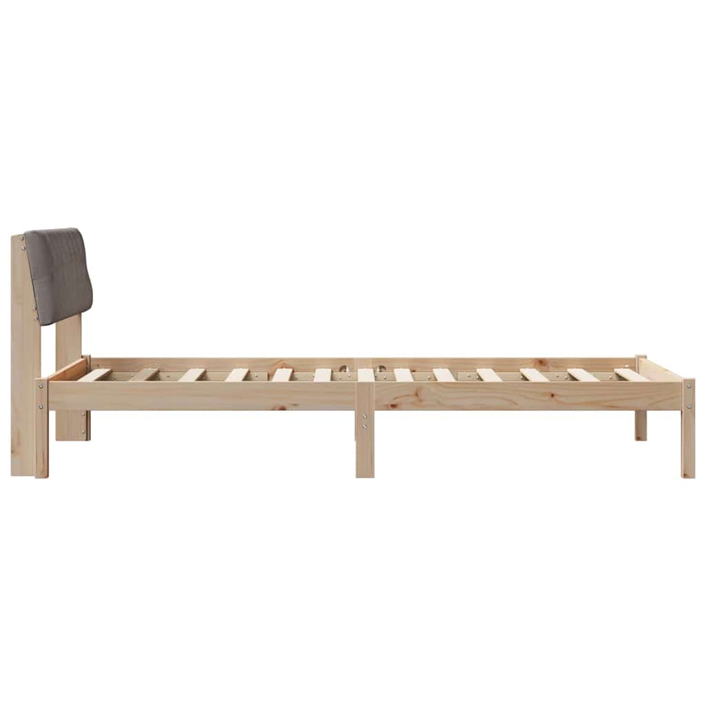 Struttura del Letto con testiera Marrone e taupe 100 x 200 cm | homemem39