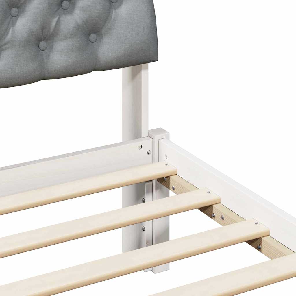 Struttura del Letto Bianco e grigio chiaro 100 x 200 cm | homemem39