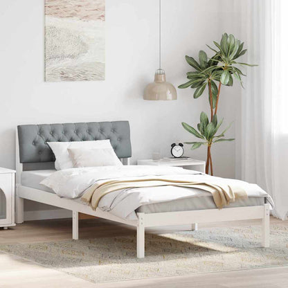 Struttura del Letto Bianco e grigio chiaro 100 x 200 cm | homemem39